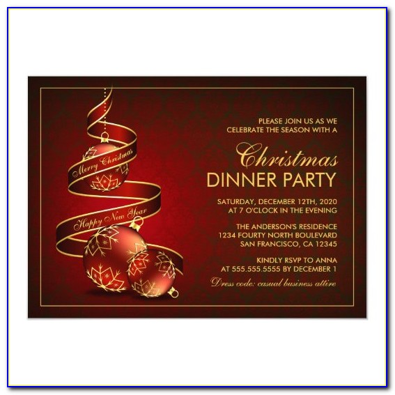 Christmas Dinner Invitation Templates