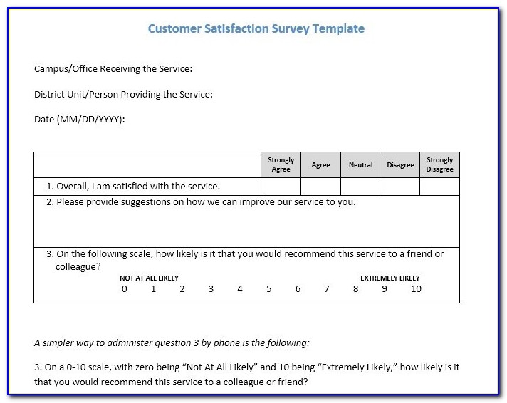 Client Satisfaction Survey Templates Free