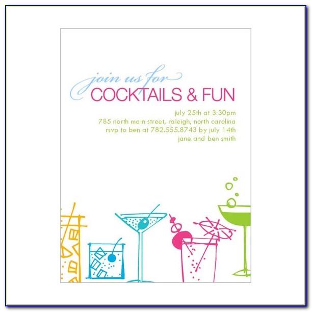 Cocktail Party Invitation Template Word