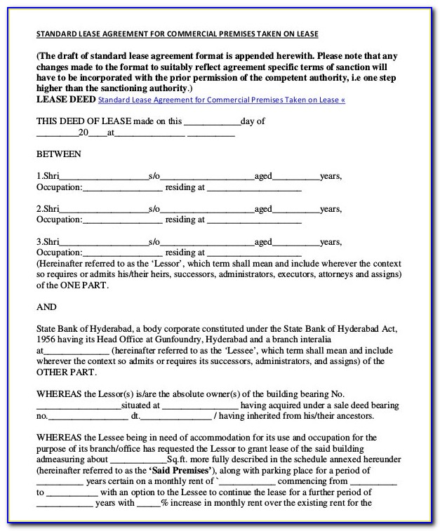 Commercial Building Lease Agreement Pdf