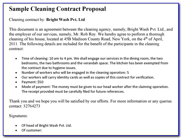 Commercial Cleaning Business Proposal Template