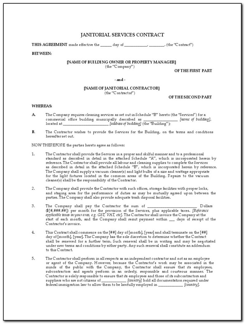Commercial Cleaning Proposal Template Pdf