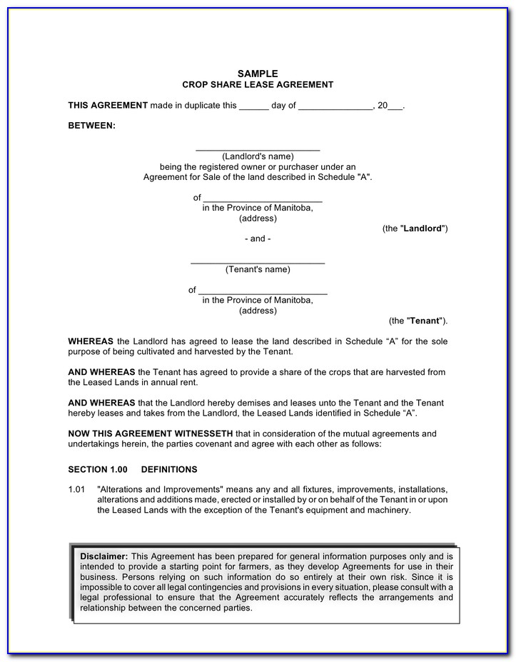Commercial Lease Agreement Template Bc