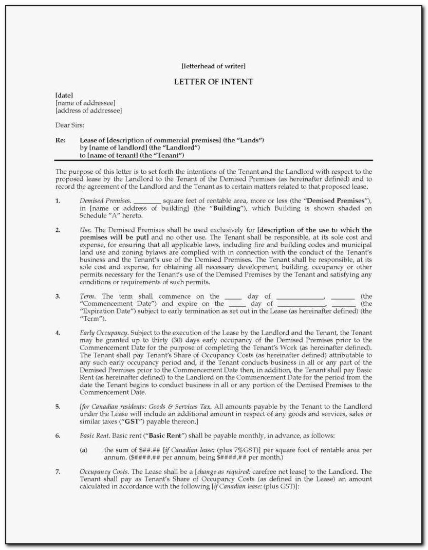 Commercial Lease Agreement Template British Columbia