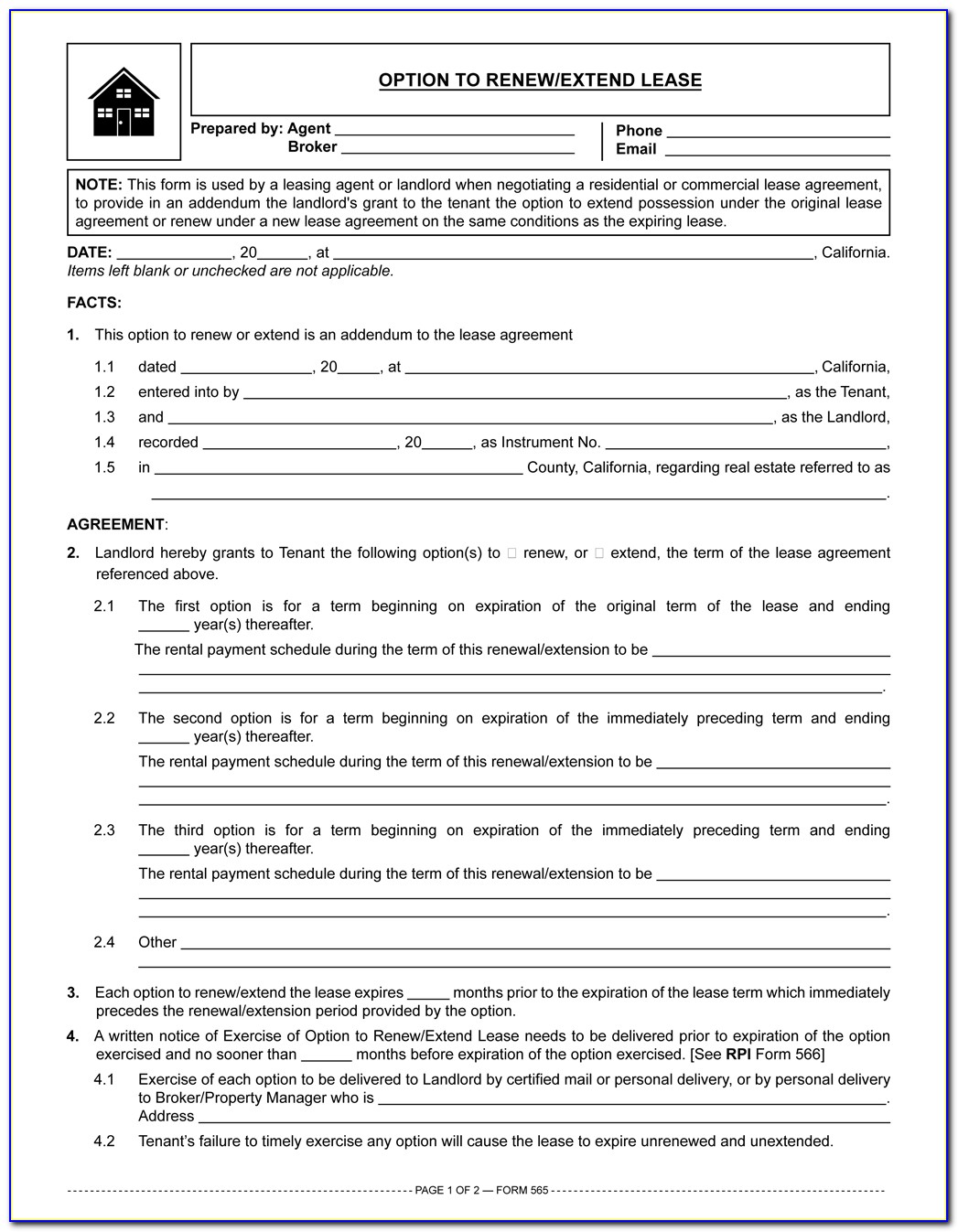 Commercial Property Lease Application Form