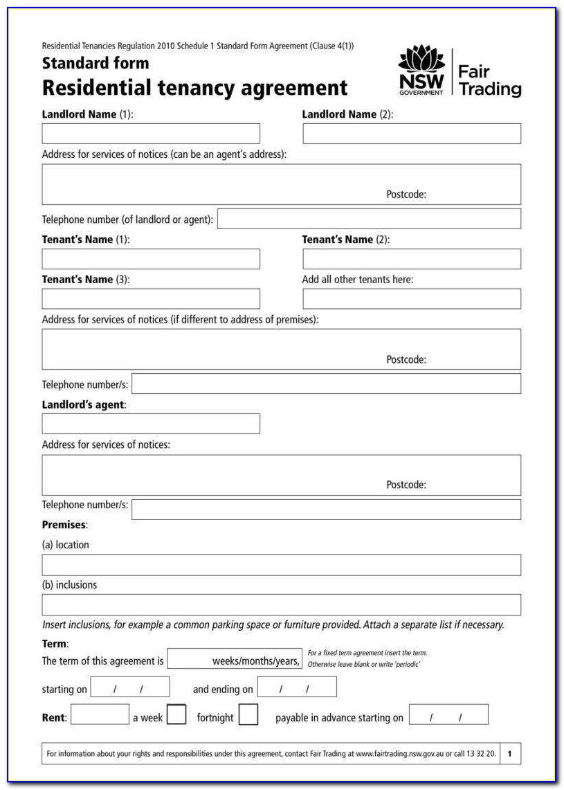 Commercial Property Tenancy Agreement Template