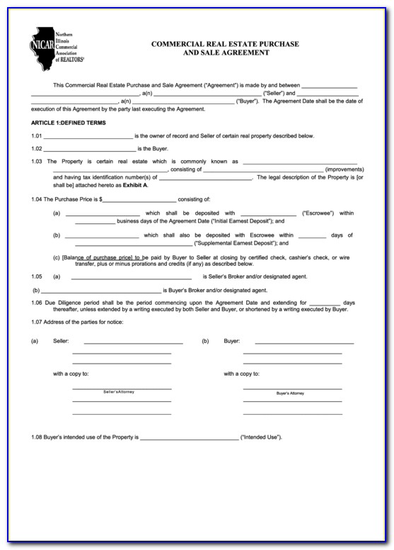 Commercial Real Estate Purchase Letter Of Intent Sample