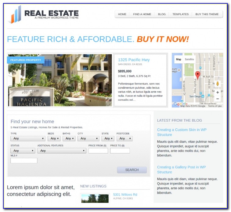 Commercial Real Estate Wordpress Theme