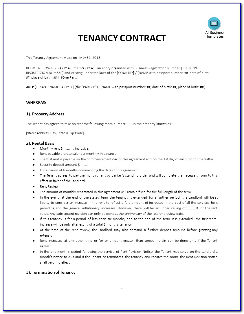 Commercial Rental Agreement South Africa