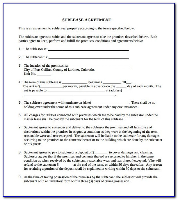 Commercial Space Rental Agreement Template