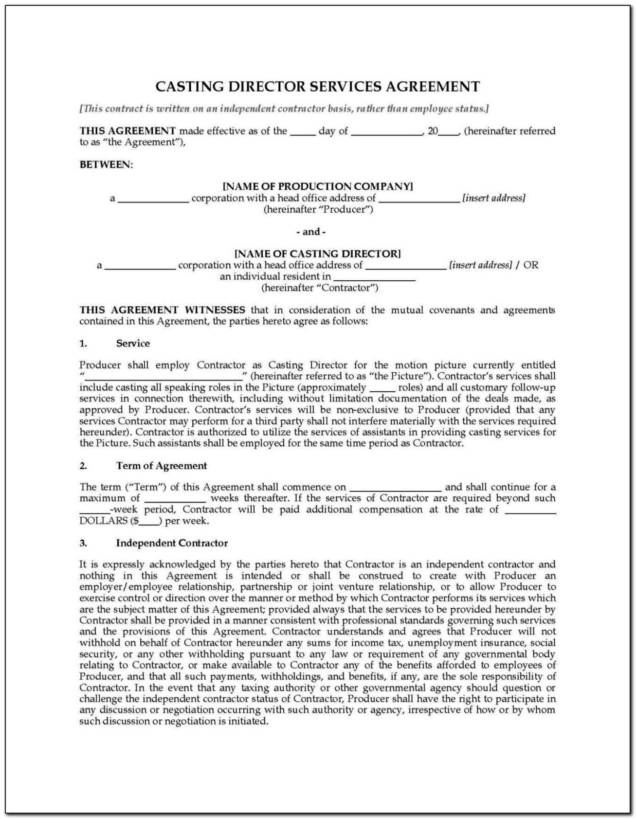 Commission Agreement Template South Africa
