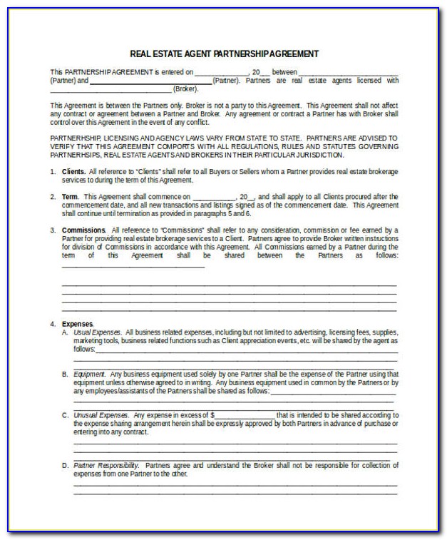 Commission Sales Agreement Template Word