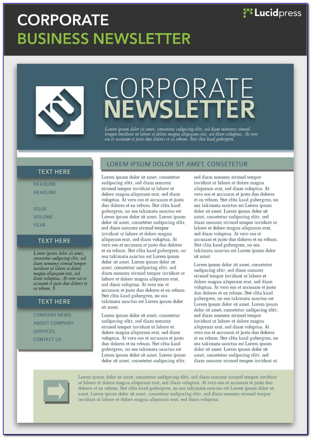 Company Newsletter Template Word Free