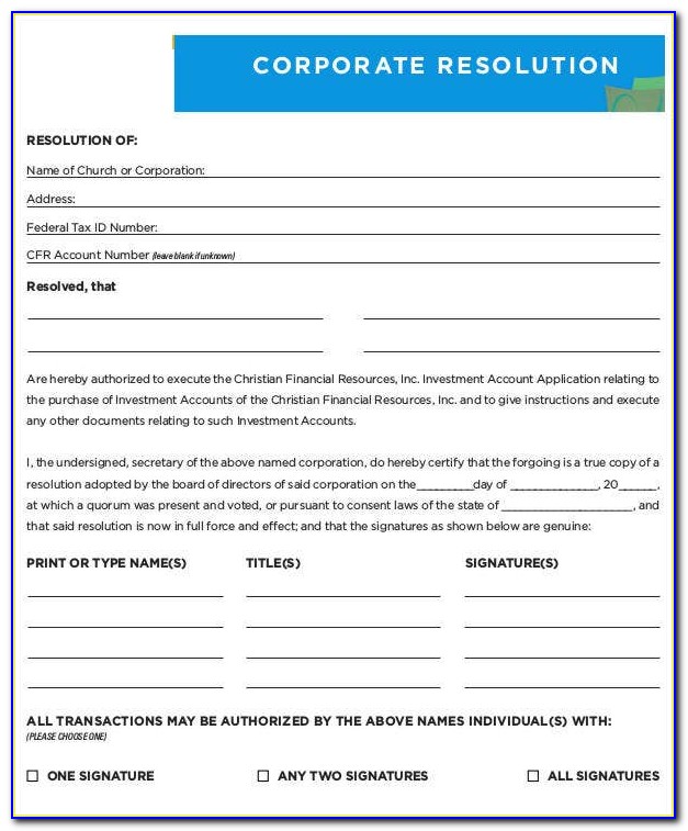 Company Resolution Letter Template South Africa