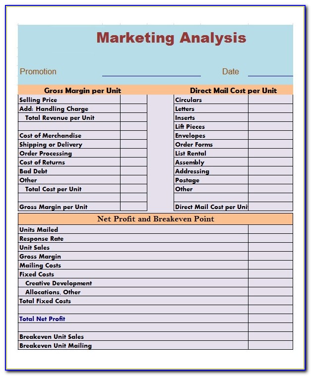 Comparative Market Analysis Real Estate Template