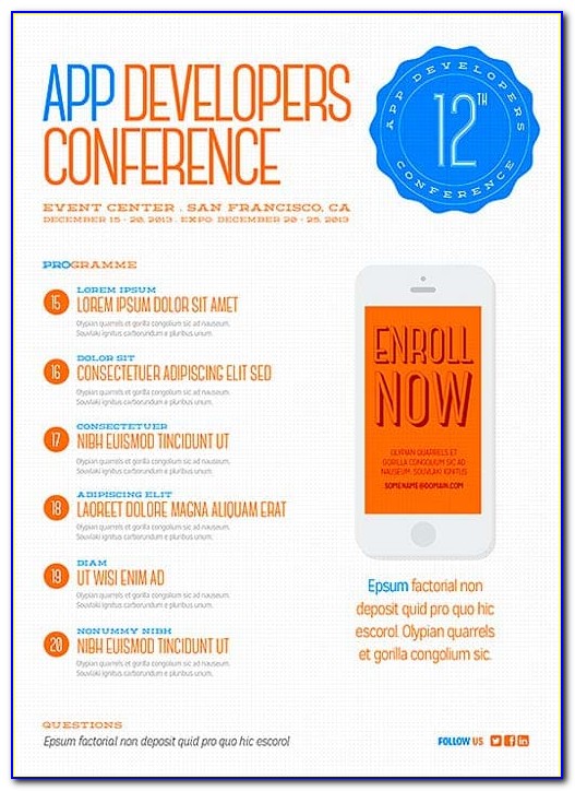 Conference Flyer Template Free Download