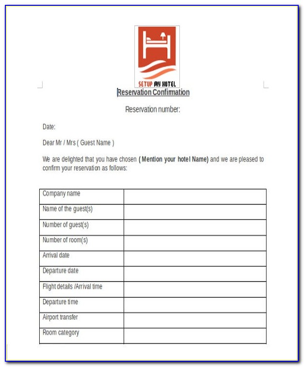 Conference Room Form Template