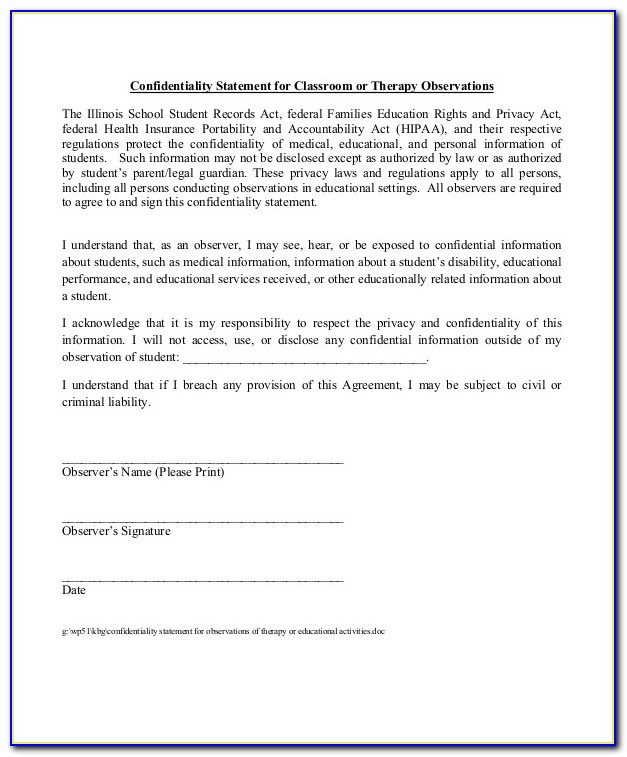 Confidentiality Agreement Templates Free