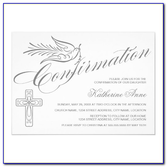 Confirmation Invitation Wording Samples