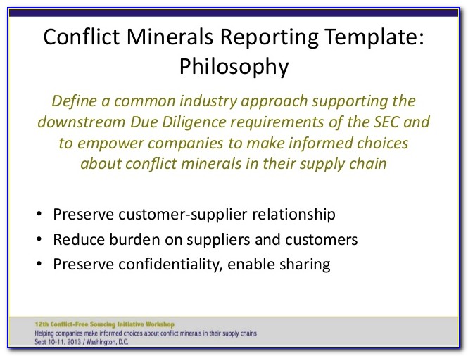 Conflict Minerals Sourcing Policy Template