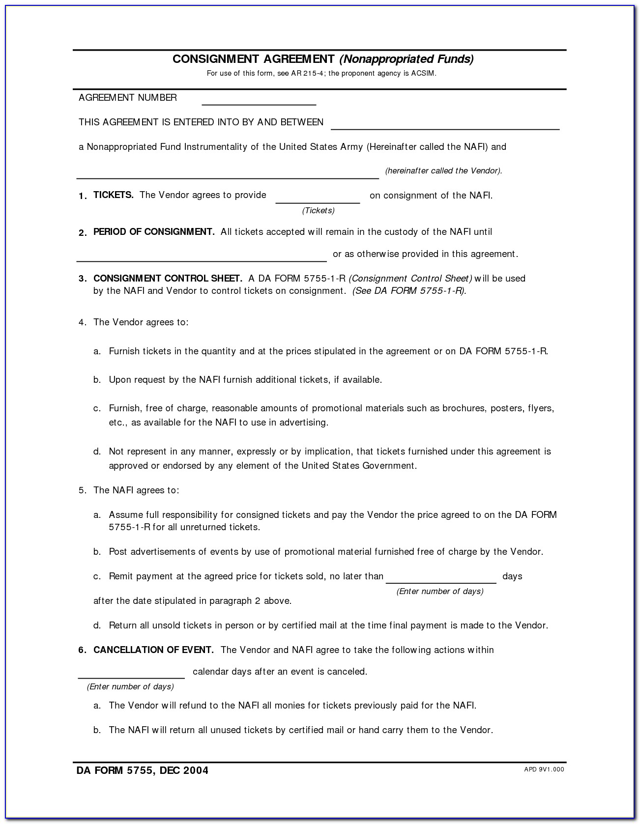 Consignment Contract Template Canada