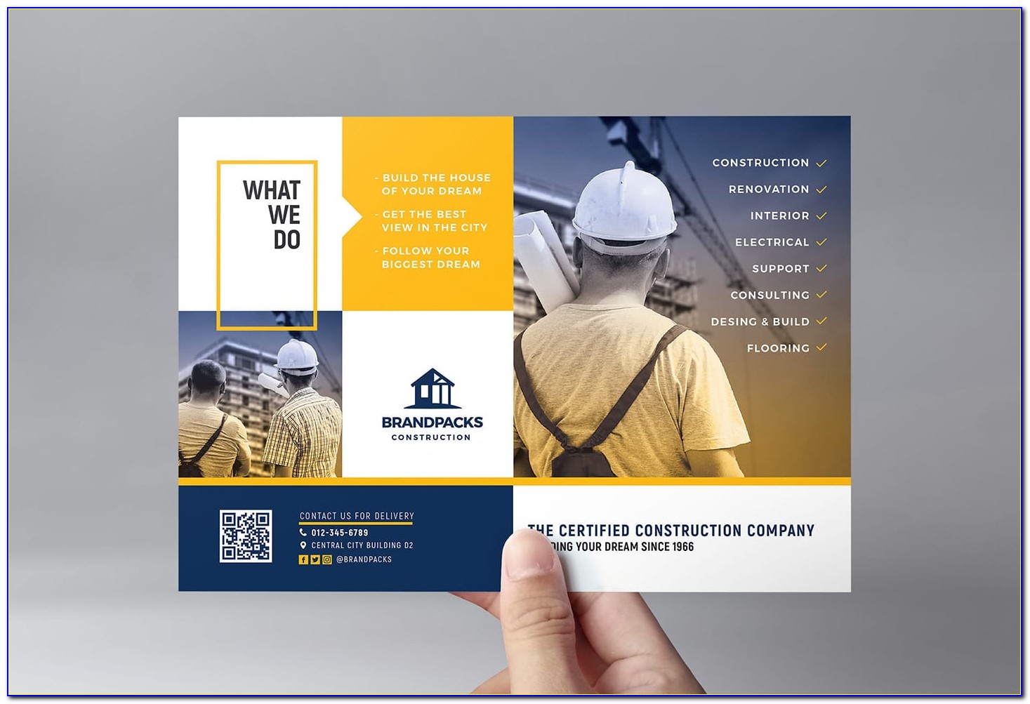 Construction Business Flyer Templates Free
