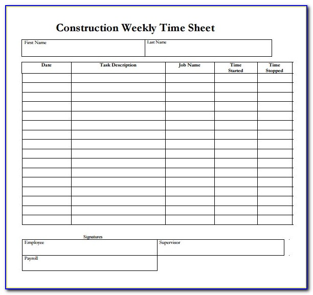 Construction Daily Progress Report Template Excel