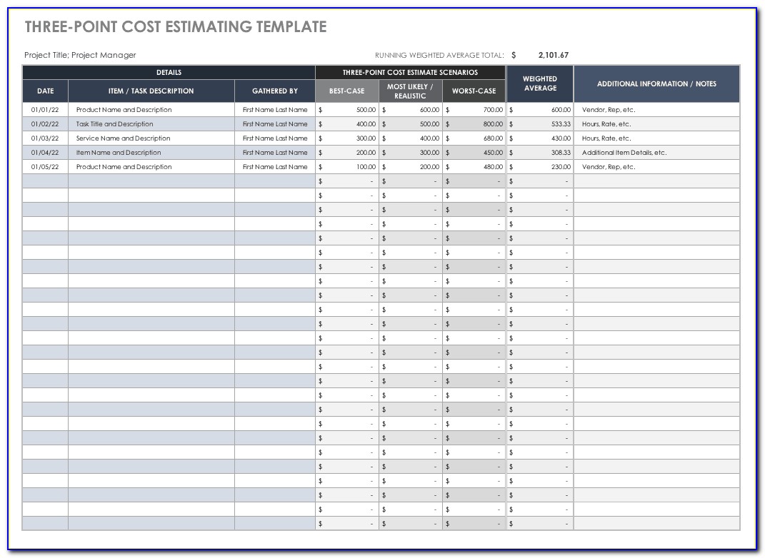 Construction Estimate Template Excel India