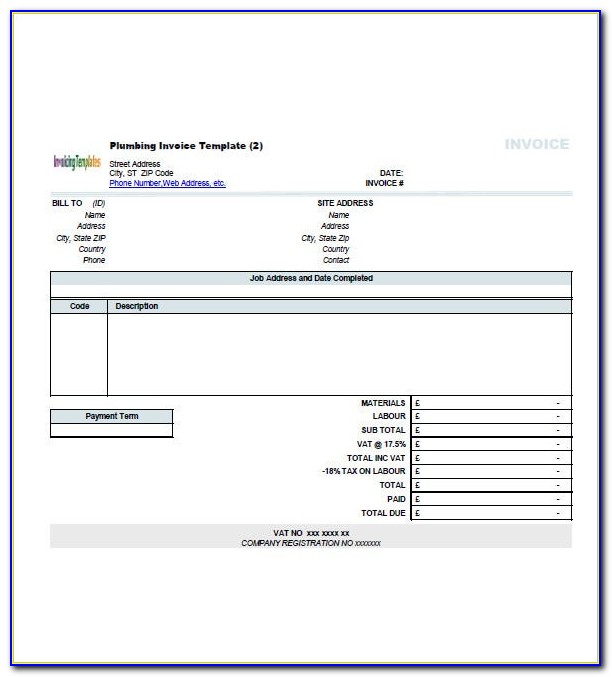 Construction Invoice Format Excel