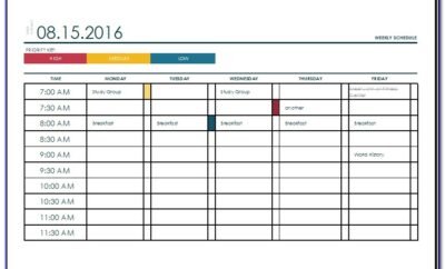 Construction Schedule Example Excel