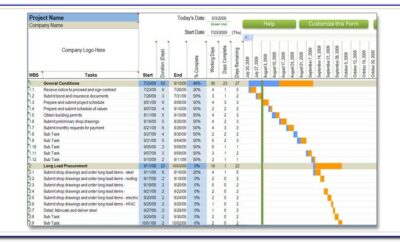 Construction Schedule Template Excel