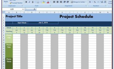 Construction Schedule Template Excel Download