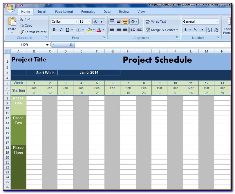 Construction Schedule Template Excel Download