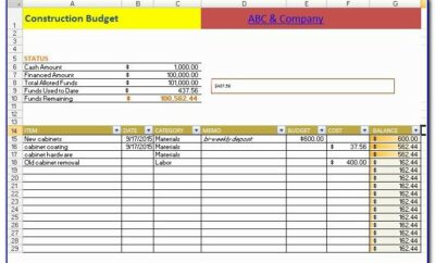 Construction Schedule Template Excel Microsoft