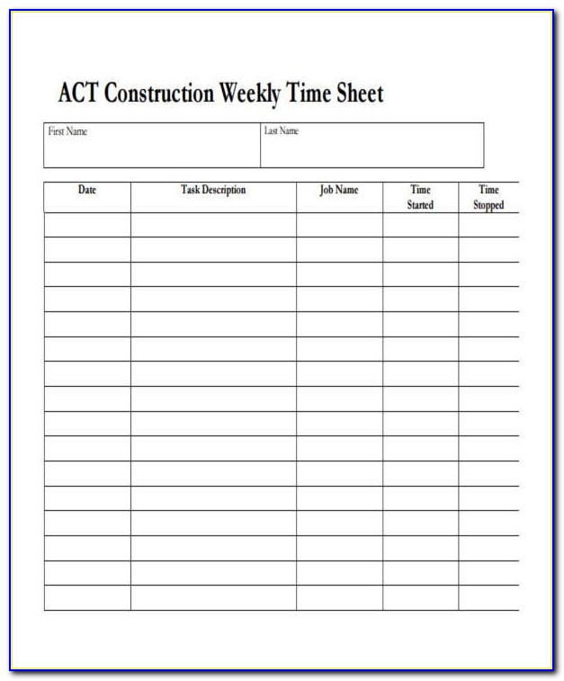 Construction Site Daily Progress Report Template