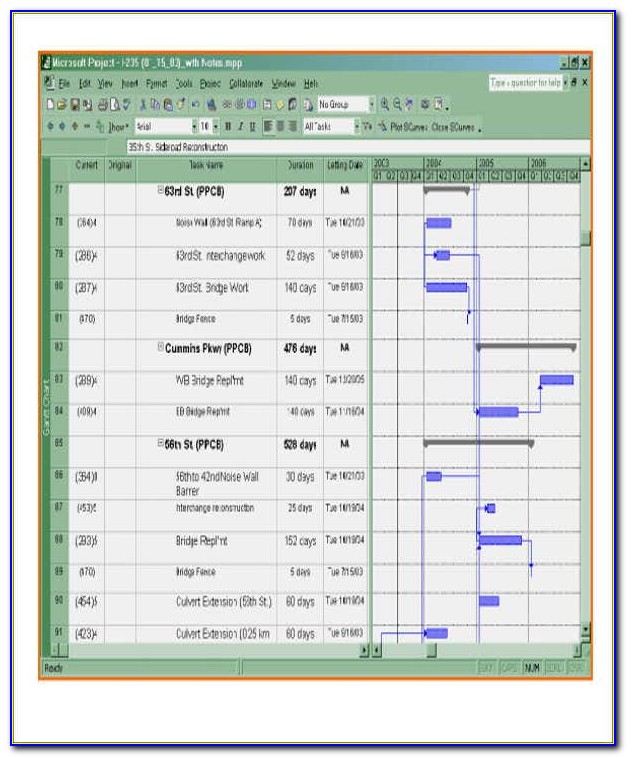 Construction Work Schedule Template Excel