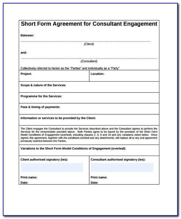 Consultant Fee Contract Sample
