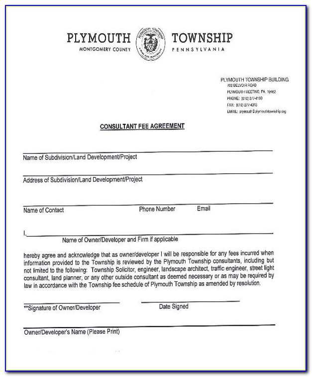 Consulting Fee Agreement Form