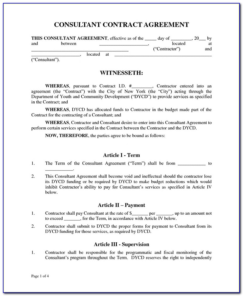 Consulting Services Agreement Template Australia