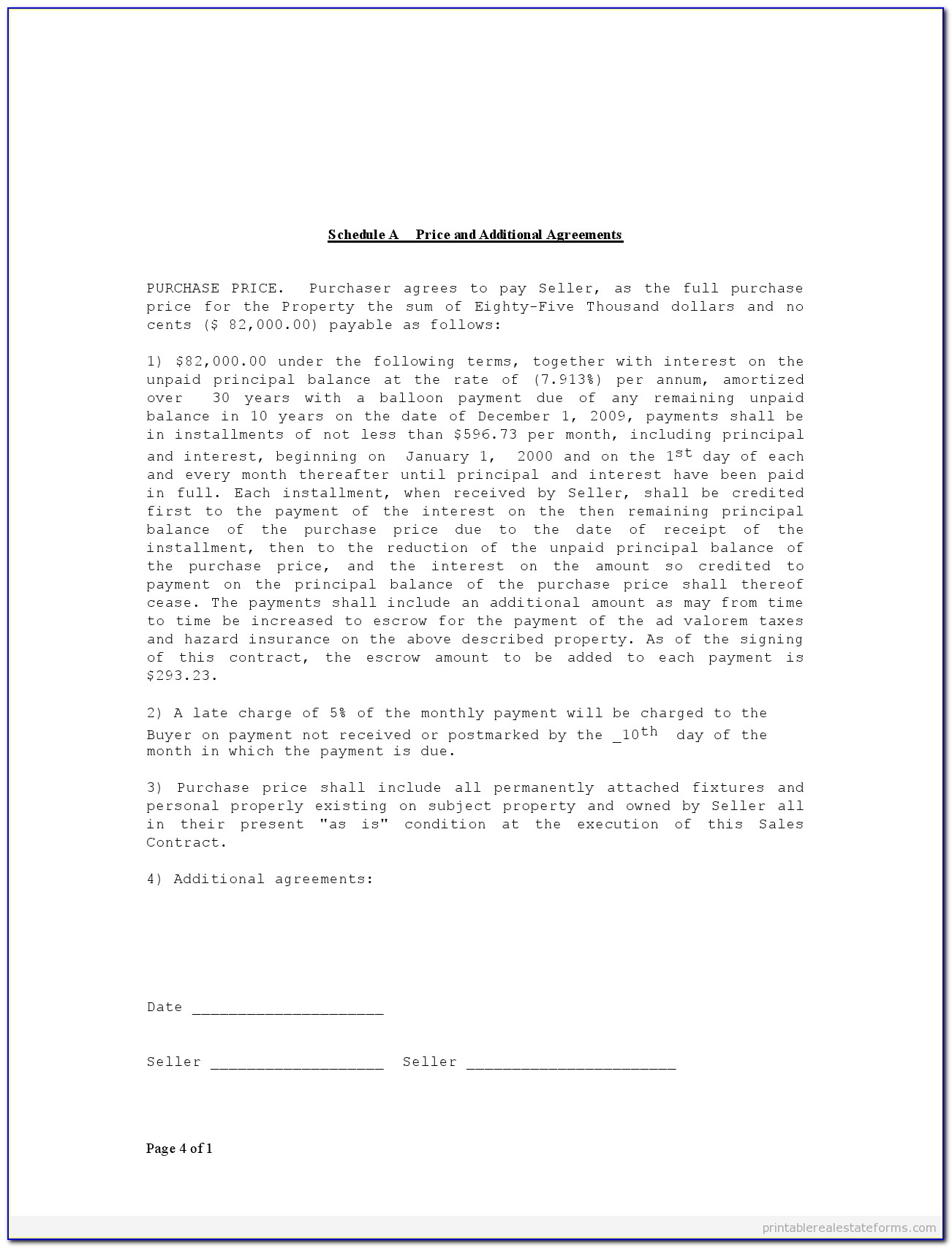 Contract For Deed Forms Illinois