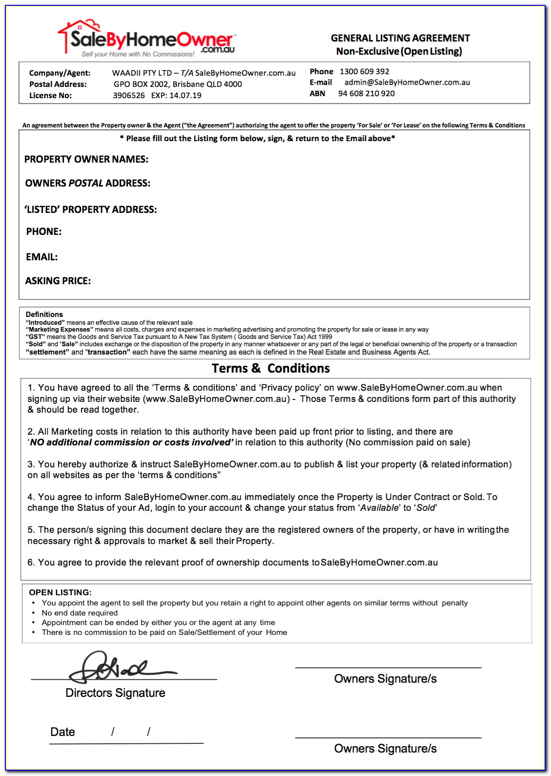 Contract For Sale Of Land Nsw 2019 Template