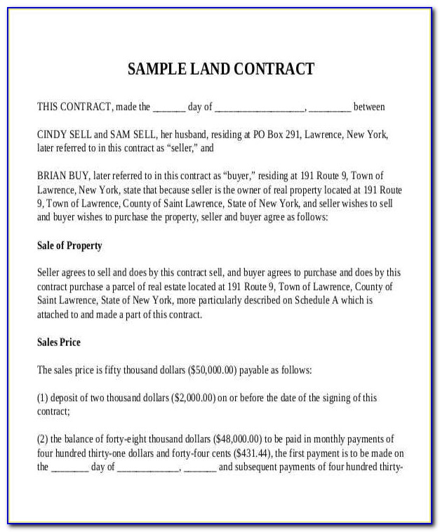 Contract For Sale Of Land Nsw Template