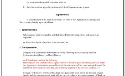 Contract Forms For Contractors