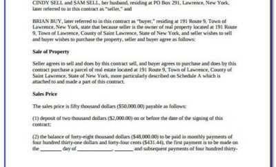 Contract Of Sale Of Commercial Property Template