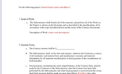 Contract Template For Borrowing Money