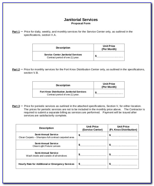 Contract Template For Construction Contractors