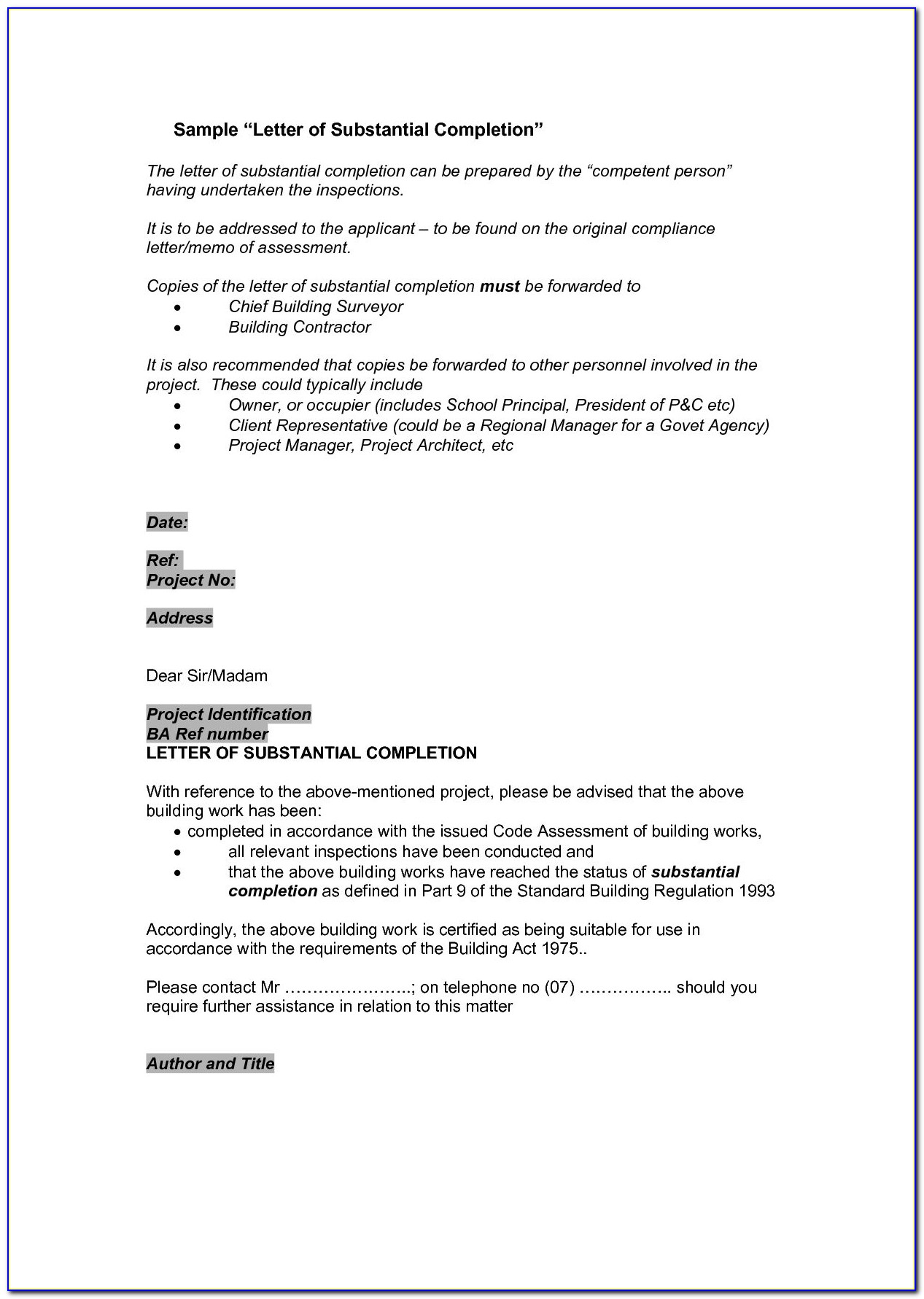 Contractor Contract Template Canada