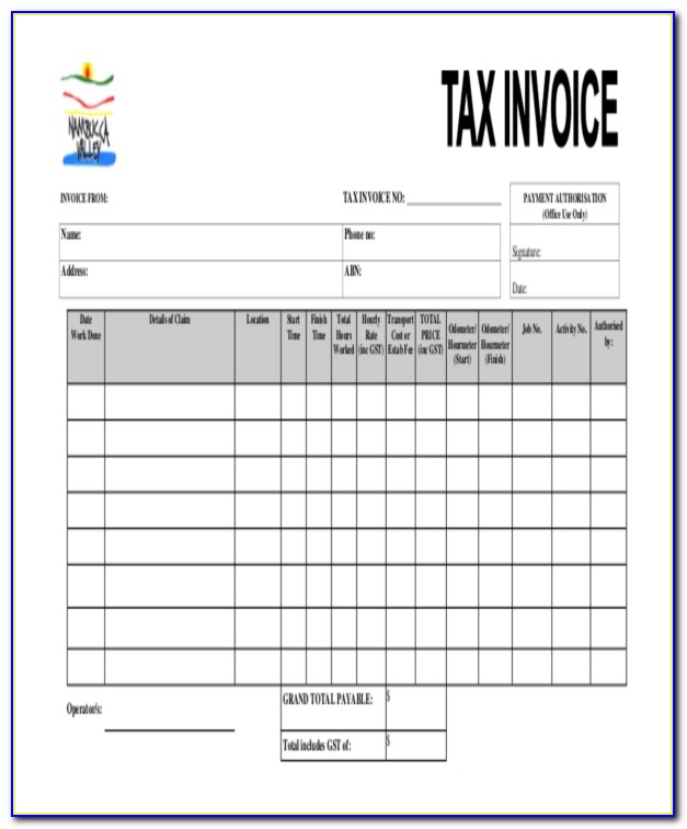 Contractor Invoice Templates Word