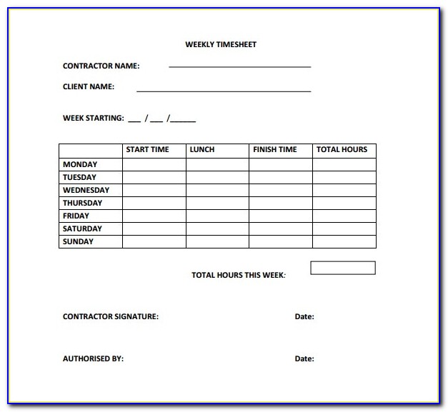 Contractors Contract Template Free