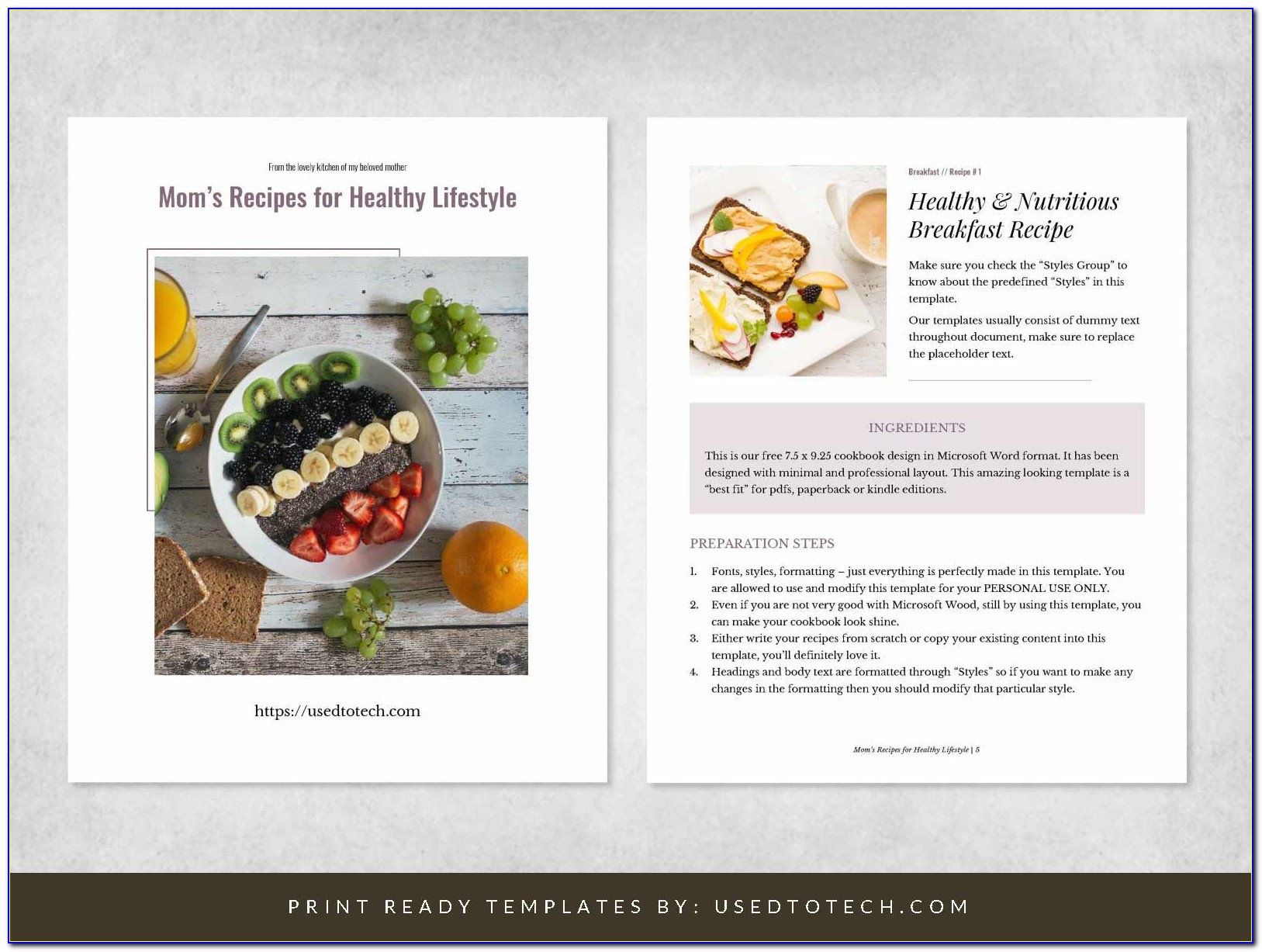 Cookbook Template For Microsoft Word